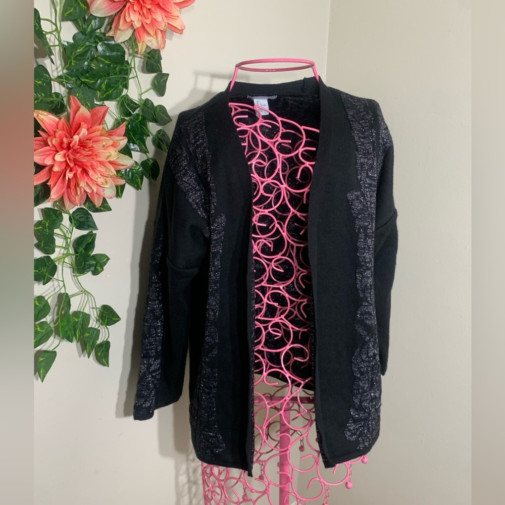 H&M Open Front Sparkly Cardigan - image 1